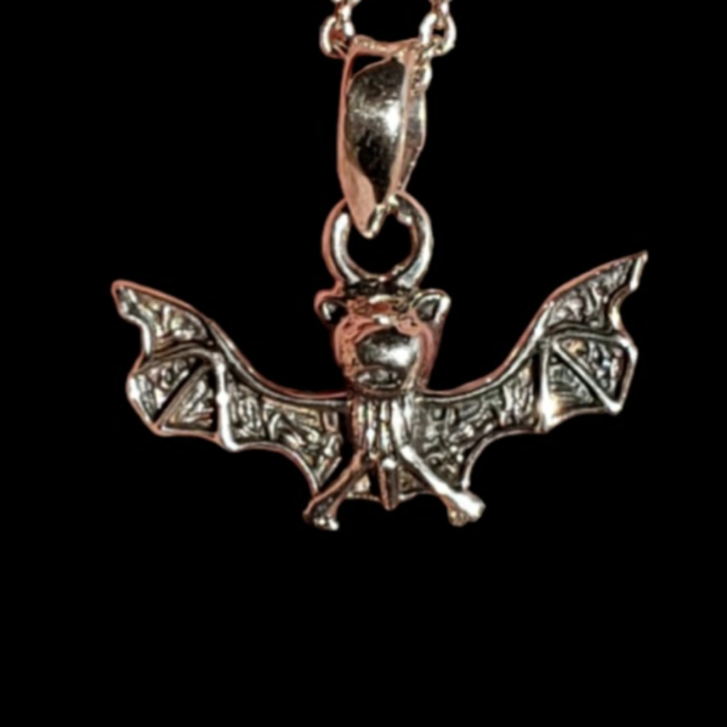 Bat Pendant Necklace - 925 Sterling Silver